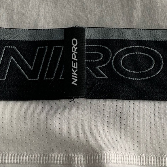 2 Set - Nike Pro Dri Fit Men's Training Shorts White Black Mens XL - Picture 7 of 11